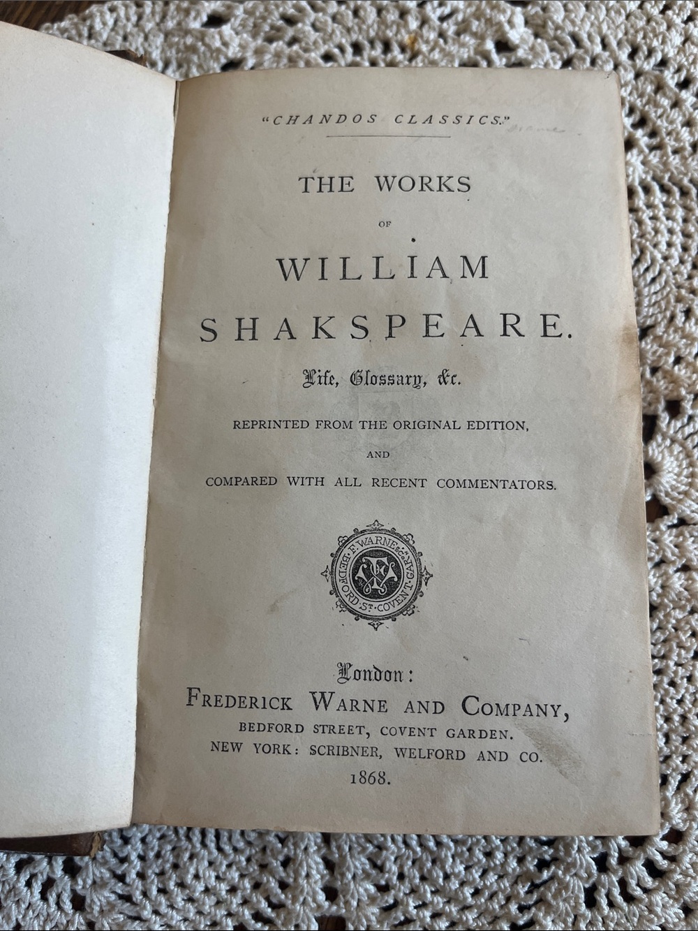 Vintage Brown Leather Hardcove Shakespeare 1868  Book - Picture 6 of 8